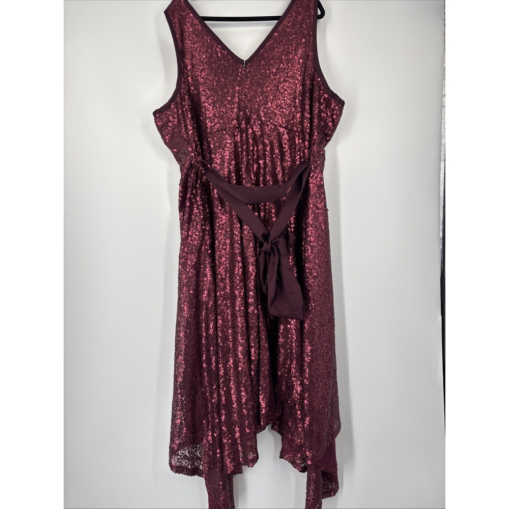 NWT Lane Bryant Burgundy Sequin Dress - Size 28 - Picture 10 of 10
